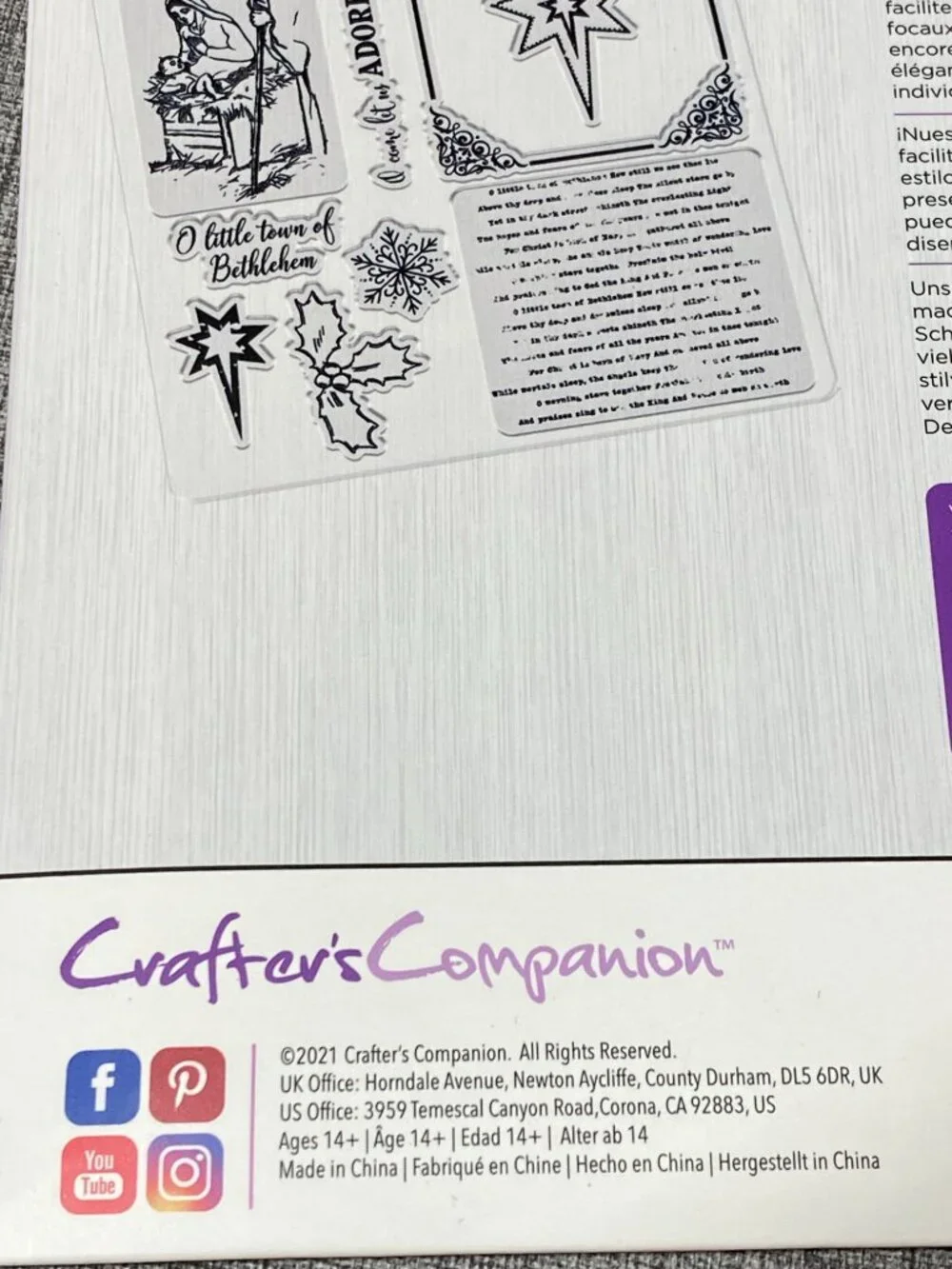 Crafter's Companion Clear Stamps & Die Lot - NEW